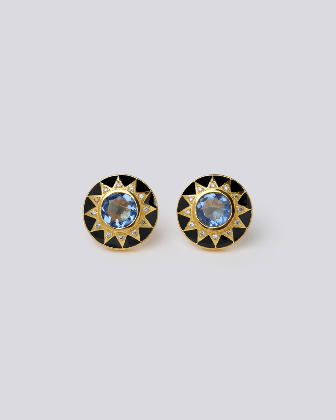 Black enamel deals earrings